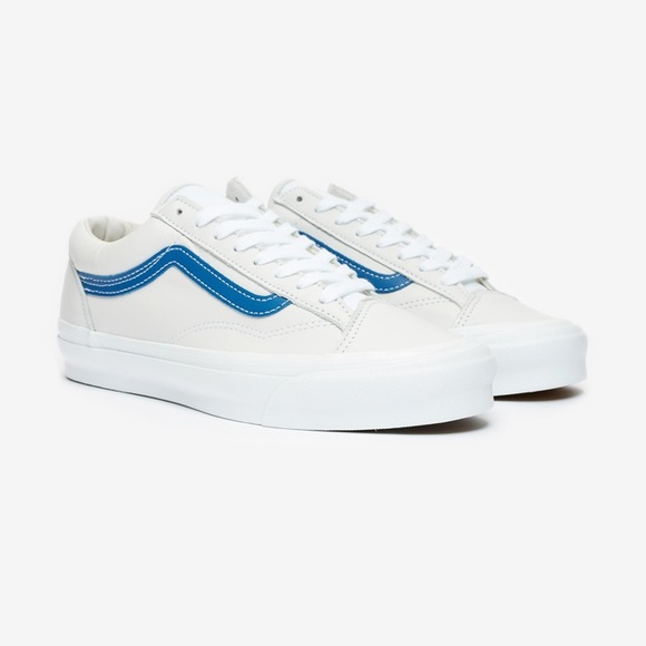 Vans Shoes - Vans OG Style 36 LX Lace Up Sneaker White/Blue Leather Unisex Fall Size EU 42